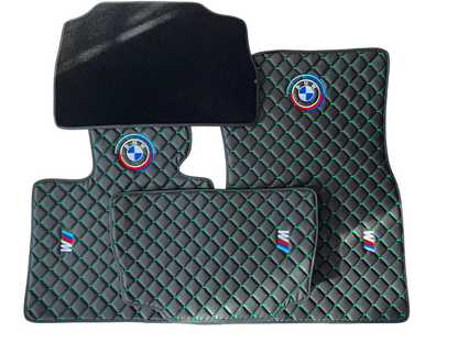 For BMW M4 Leder Fußmatten Maßgeschneidert