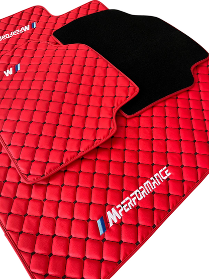 For BMW M3 Leder Fußmatten Maßgeschneidert