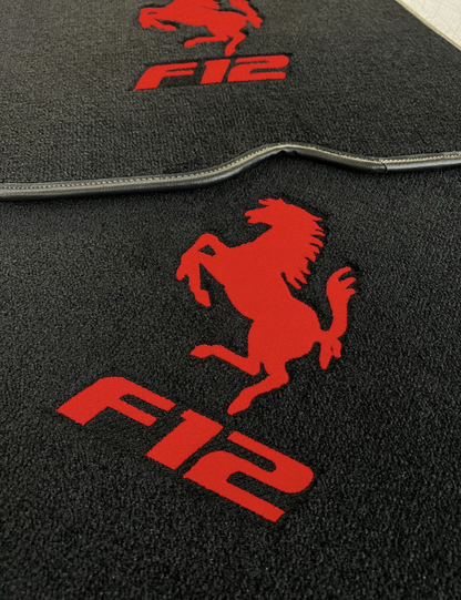 For Ferrari Floor Mats Tailor-made Ferrari Velour Carpet Mats with Custom Stitching